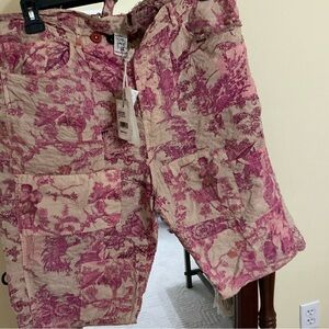 NWT Magnolia Pearl Patchwork Miner Shorts in Palacio, one size